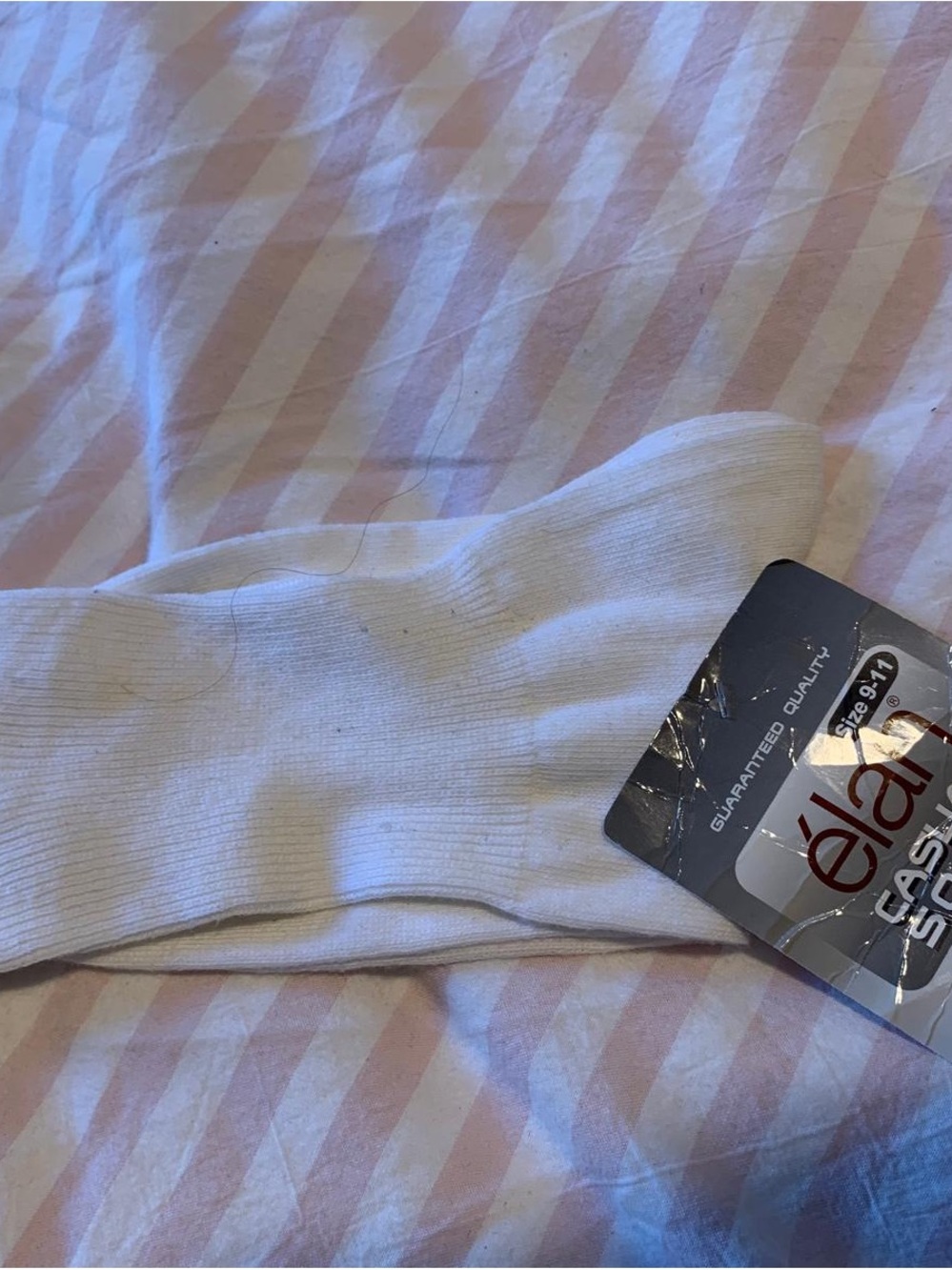 Elan White Women's Athletic Crew Socks